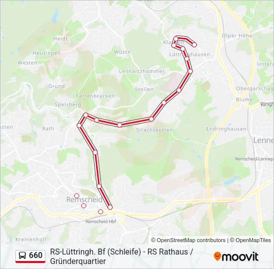 660 Bus Line Map