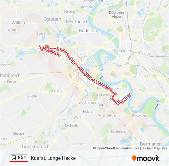 851 Bus Line Map