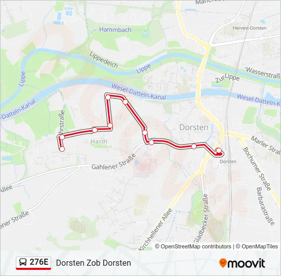 276E Bus Line Map
