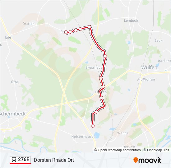 276E bus Line Map