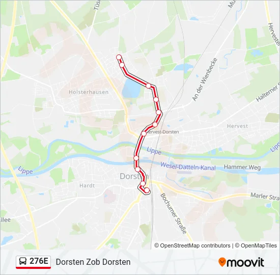 276E Bus Line Map