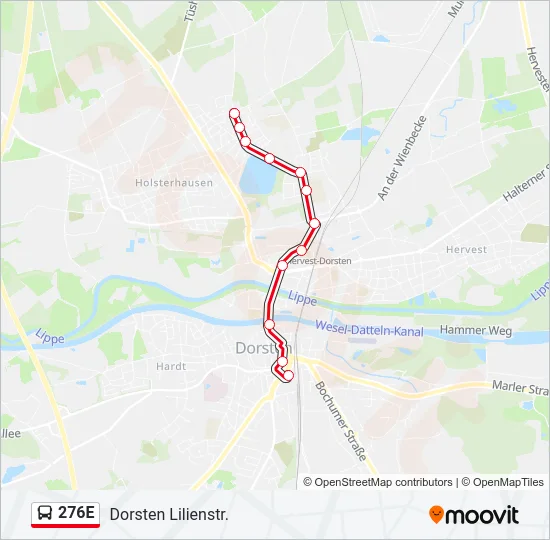276E Bus Line Map