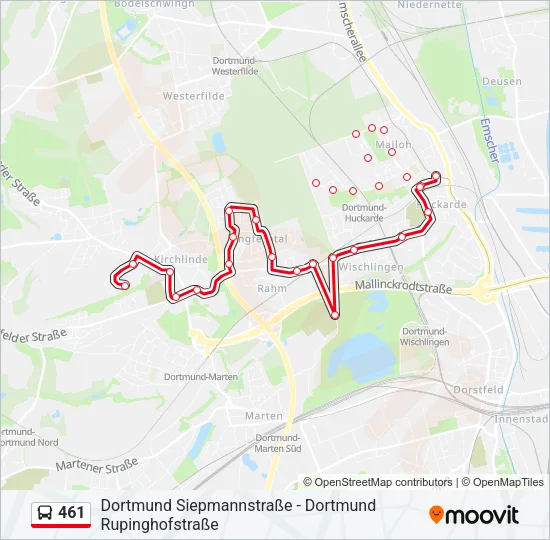 461 Bus Line Map
