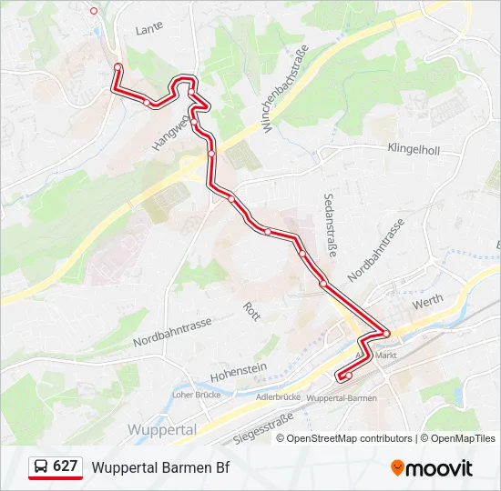 627 Bus Line Map