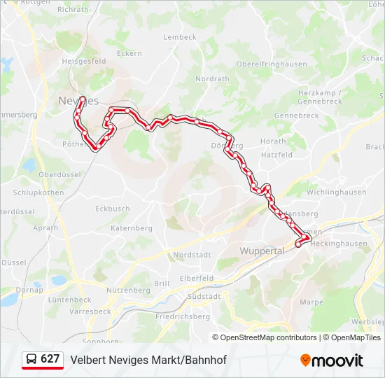 627 Bus Line Map