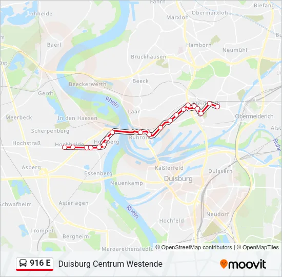 916 E Bus Line Map