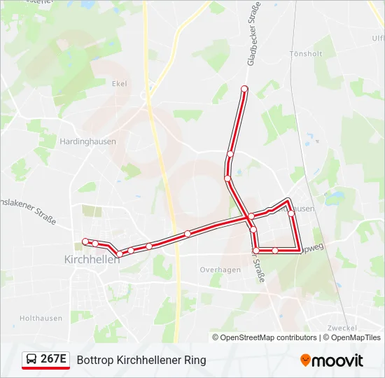 267E Bus Line Map