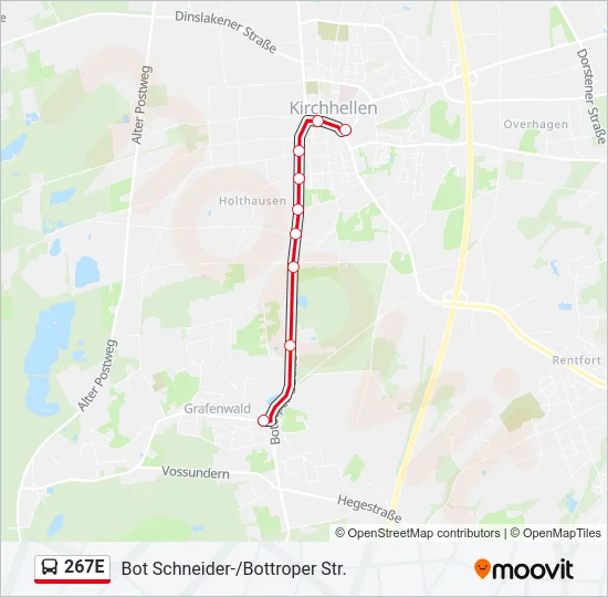 267E Bus Line Map