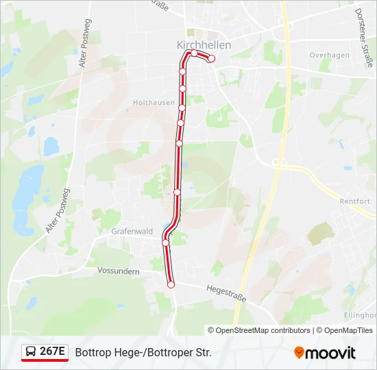 267E Bus Line Map
