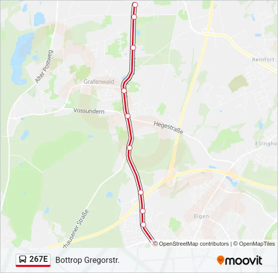 267E Bus Line Map