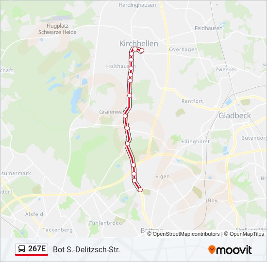 267E bus Line Map