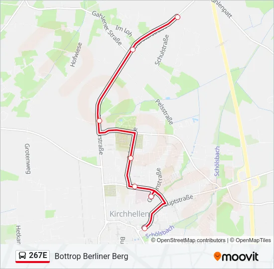 267E Bus Line Map