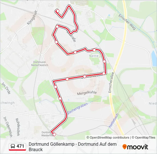 Автобус 471: карта маршрута