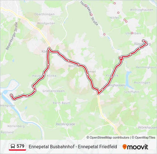 579 Bus Line Map