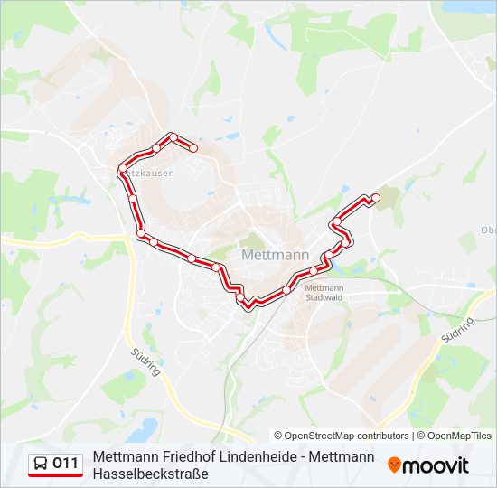 O11 Bus Line Map