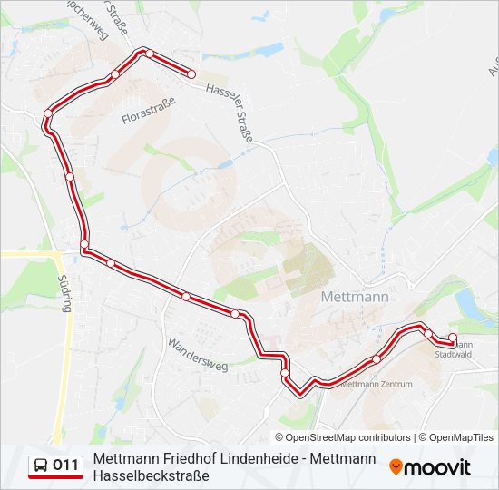 O11 Bus Line Map