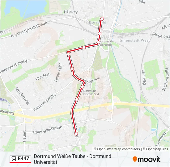 E447 Bus Line Map