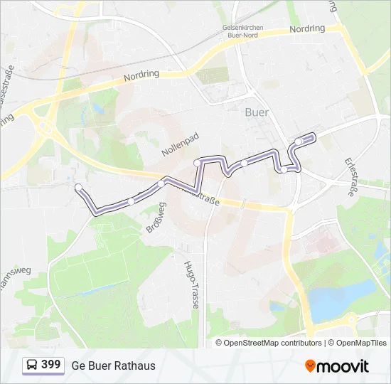 399 Bus Line Map