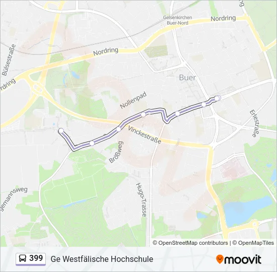 399 Bus Line Map