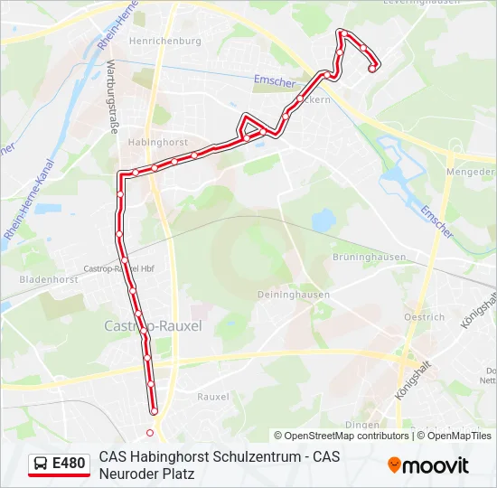 E480 Bus Line Map