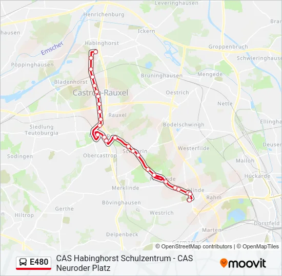 E480 Bus Line Map