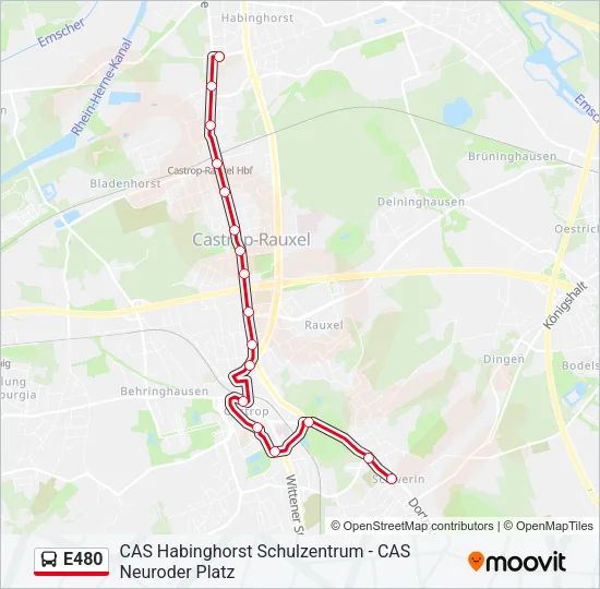 E480 Bus Line Map