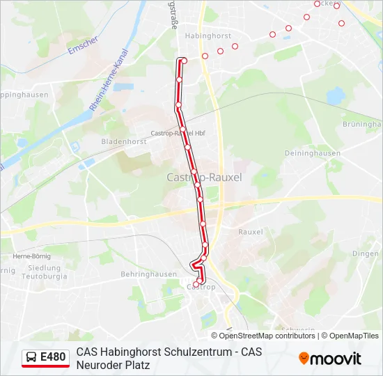 E480 Bus Line Map