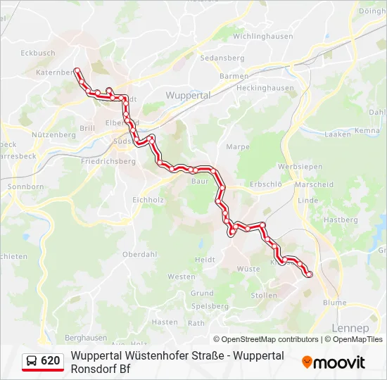 Buslinie 620 Karte