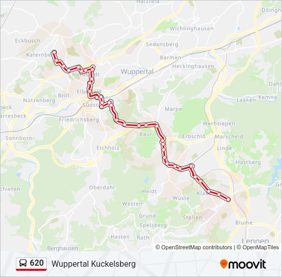 620 Bus Line Map
