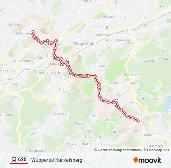 620 Bus Line Map