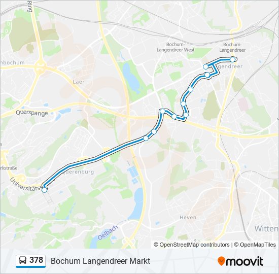 378 Route: Schedules, Stops & Maps - Bochum Langendreer Markt