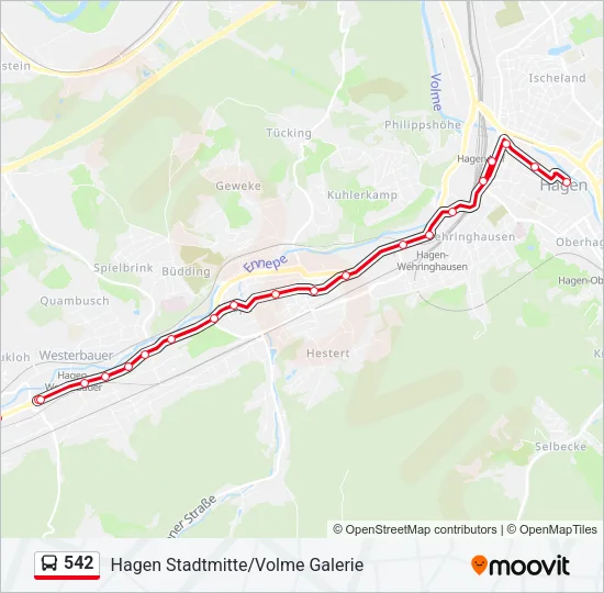 542 Bus Line Map
