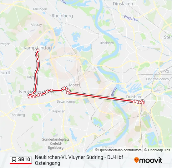 SB10 Bus Line Map