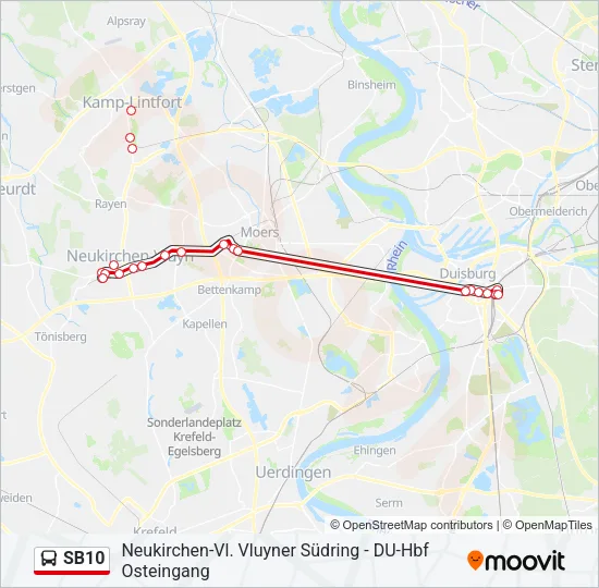 SB10 Bus Line Map