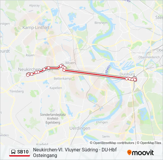 SB10 Bus Line Map