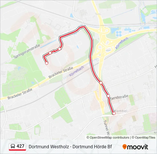 427 Bus Line Map
