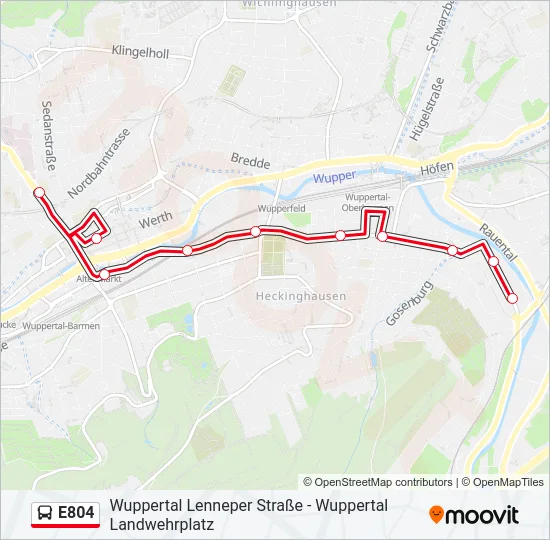 E804 Bus Line Map