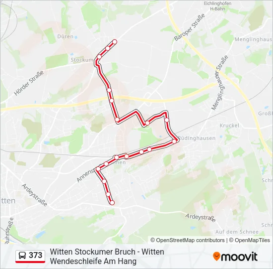 373 Bus Line Map