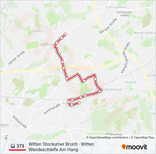 373 Bus Line Map