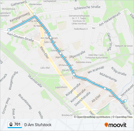 701 light rail Line Map