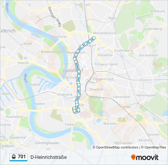 701 Route: Schedules, Stops & Maps - D-heinrichstraße (updated)