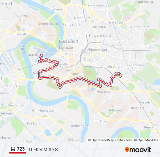 Автобус 723: карта маршрута