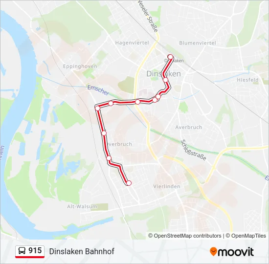 915 Bus Line Map