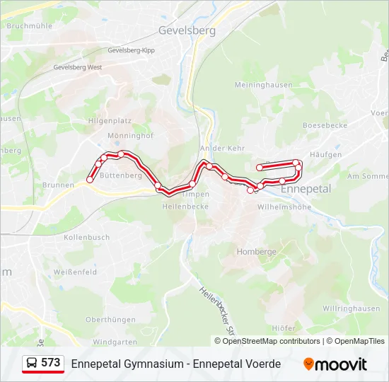 573 Bus Line Map
