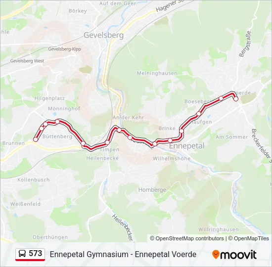 573 Bus Line Map