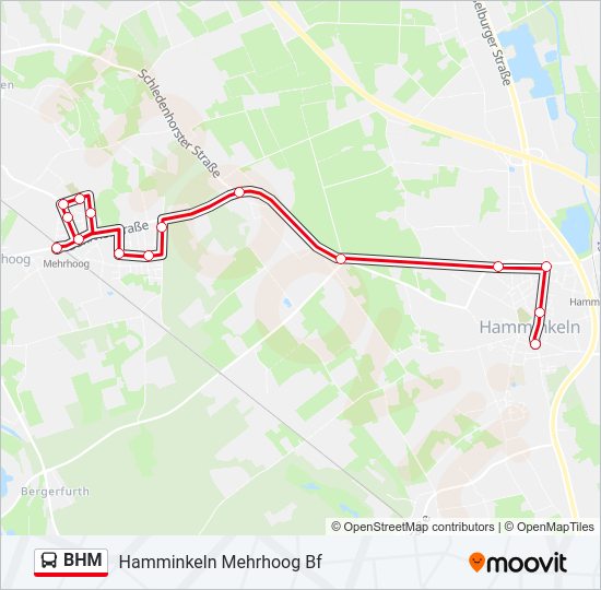 Автобус BHM: карта маршрута
