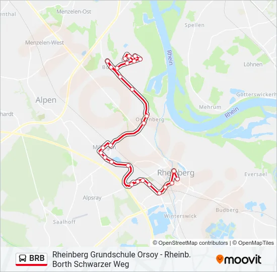 BRB Bus Line Map
