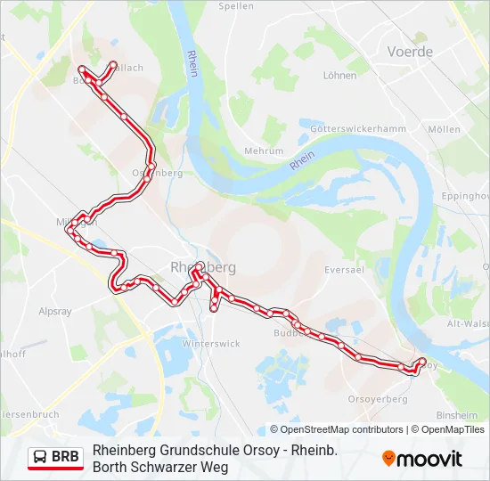 BRB Bus Line Map