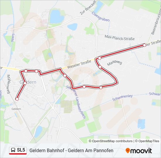 SL5 Bus Line Map