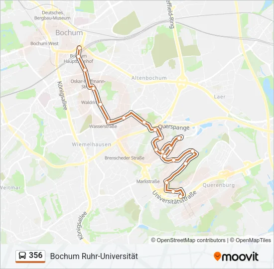 356 Bus Line Map